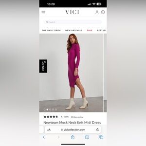 New with tags purple bodycon dress from Vici. Never worn